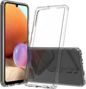 Voor Samsung Galaxy A32 4G schokbestendig krasbestendig TPU + acryl beschermhoes (transparant)