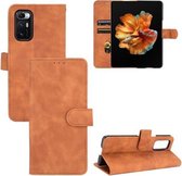 Voor Xiaomi Mi Mix Vouw Effen Kleur Huidgevoel Magnetische Gesp Horizontale Flip Kalfsstructuur PU Lederen Case met Houder & Kaartsleuven & Portemonnee (Bruin)