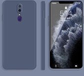 Voor OPPO A9 / A9X / F11 effen kleur imitatie vloeibare siliconen rechte rand valbestendige volledige dekking beschermhoes (grijs)