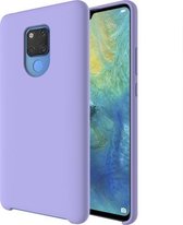 Pure Color Liquid siliconen hoesje voor Huawei Mate 20 X (paars)