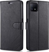 Voor OPPO A73 5G AZNS Schapenvacht Textuur Horizontale Flip Leren Case met Houder & Kaartsleuven & Portemonnee (Zwart)