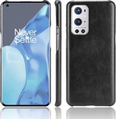 Voor OnePlus 9 Pro schokbestendig Litchi Texture PC + PU-hoesje (zwart)