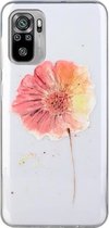 Voor Xiaomi Redmi Note 10 4G Gekleurd tekeningpatroon Transparant TPU beschermhoes (bloem)