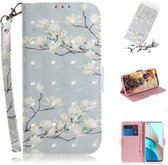 Voor Xiaomi Redmi Note 9T / 9 5G 3D Geschilderd Patroon Magnetische Aantrekkelijkheid Horizontale Flip Leren Case met Houder & Kaartsleuf & Portemonnee & Lanyard (Magnolia)