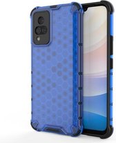 Voor vivo S9 schokbestendige honingraat pc + TPU-hoes (blauw)