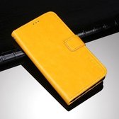 Voor OPPO A95 5G idewei Crazy Horse Texture Horizontale flip lederen tas met houder & kaartsleuven en portemonnee (geel)
