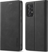 Voor Samsung Galaxy A72 5G LC.IMEEKE Sterk magnetisme Ultradunne horizontale Flip Matte TPU + PU lederen hoes met houder & kaartsleuven & portemonnee (zwart)