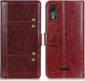 Voor Wiko Y51 Peas Crazy Horse Texture Horizontale Flip Leren Case met Houder & Kaartsleuven & Portemonnee (Bruin)