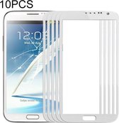 10 PCS Front Screen Outer Glass Lens voor Samsung Galaxy Note II / N7100 (wit)