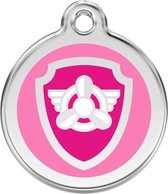 Nickelodeon Paw Patrol Skye Tag Pink roestvrijstalen hondenpenning medium/gemiddeld dia. 3 cm RedDingo