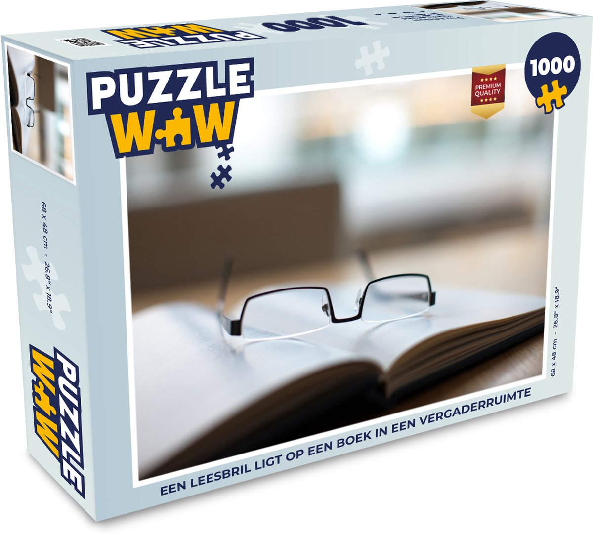 Puzzel Een leesbril ligt op een boek in een vergaderruimte - Legpuzzel -  Puzzel 1000... | bol.com