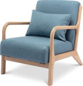 Alice's Garden - Stoffen fauteuil Lorens - L65xP80xH79cm - Blauw