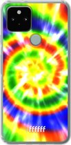 6F hoesje - geschikt voor Google Pixel 5 -  Transparant TPU Case - Hippie Tie Dye #ffffff