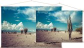 Cactus in de droge woestijn,  - Foto op Textielposter - 120 x 80 cm