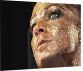 Gouden glitters - Foto op Plexiglas - 60 x 40 cm