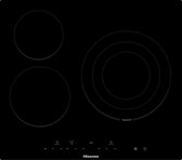 Hisense Vitro-keramische Kookplaat - Elektrische Kookplaat - Kookplaat Elektrische - Inductie Kookplaat - 60 cm - 3 Kookzones - Zwart