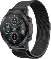 Milanees Smartwatch bandje - Geschikt voor  Honor Magic Watch 2 Milanees bandje - zwart - 46mm - Horlogeband / Polsband / Armband