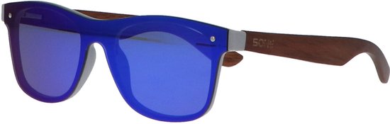 5one® Hvar Brown Wood Revo Blue - Houten Zonnebril gepolariseerd van 5one® — afbeelding 2