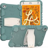 3-laags beschermingsschermframe + pc + siliconen schokbestendige combinatiehoes met houder voor iPad mini 5/4 (smaragdgroen)