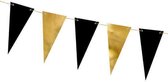 Partydeco - DIY Vlaggenlijn Goud en Zwart (13 cm) - 2,15m