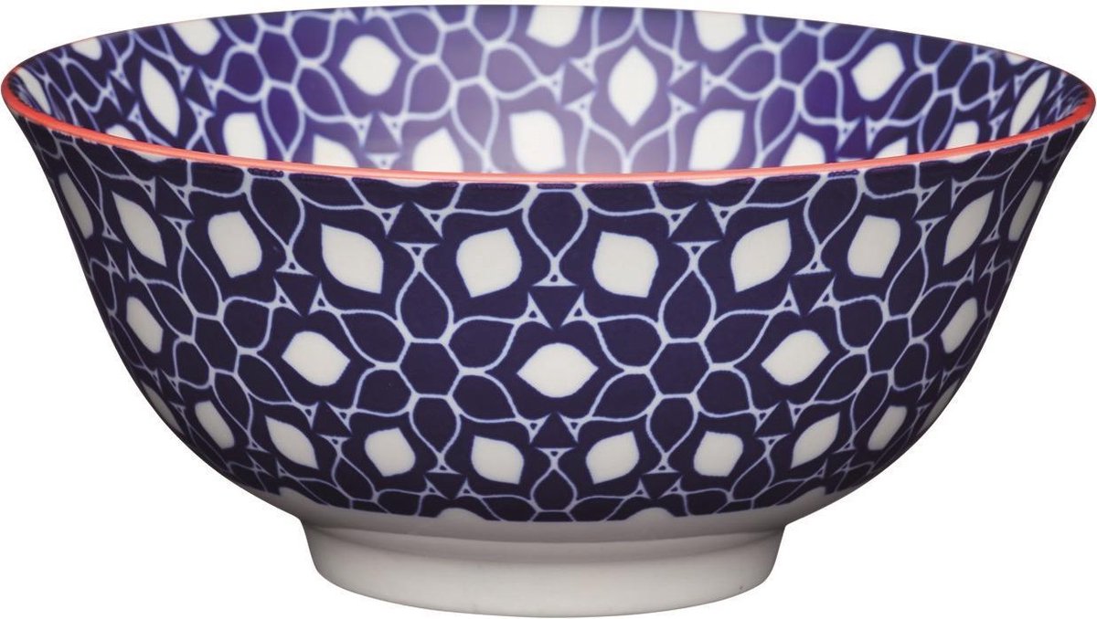 Kitchencraft Kom Blue Floral 15,7 Cm Keramiek Blauw