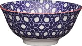 Kitchencraft Kom Blue Floral 15,7 Cm Keramiek Blauw