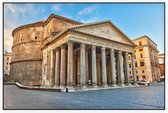 Het Pantheon aan het Piazza della Rotonda in Rome - Foto op Akoestisch paneel - 120 x 80 cm