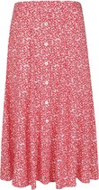 Cassis - Female - Rok in viscose met bloemenprint  - Rood