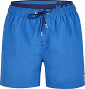 Happy Shorts Zwemshort Effen Blauw met Letter Waistband -  XL