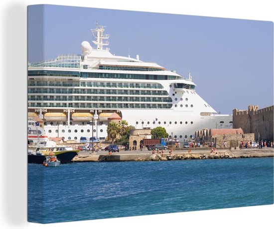 Un bateau de croisière au port grec de Rhodes Toile 180x120 cm - Tirage  photo sur... | bol.com