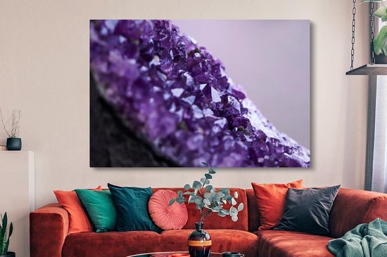 Tableaux - Gros plan d'une améthyste violette - Peintures cm - Décoration murale