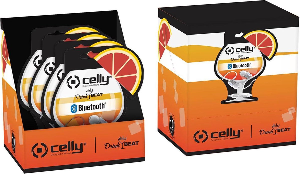 Celly - DrinkBeat In-Ear Koptelefoon Bluetooth - Kunststof - Multicolor