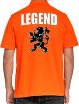 Legend Holland supporter poloshirt oranje met leeuw EK / WK voor heren XL
