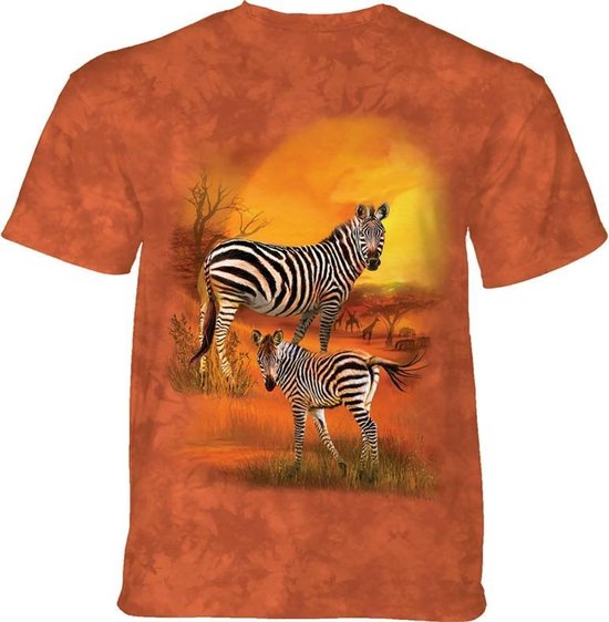 T-shirt Mama and Baby Zebra M