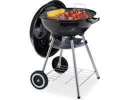 Houtskool bbq met deksel - Ø 40 cm - wielen