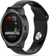 Siliconen Smartwatch bandje - Geschikt voor  Garmin Vivoactive 3 sport band - zwart - Horlogeband / Polsband / Armband