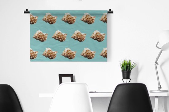 Tapisserie - Tapisserie - Coquillages - Motifs - Vert - 90x60 cm - Tapisserie