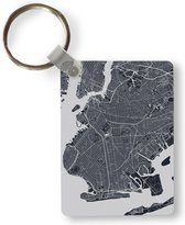 Sleutelhanger - Kaart - New York - Brooklyn - Simpel - Uitdeelcadeautjes - Plastic
