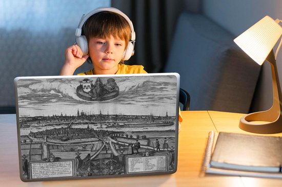 Autocollant pour ordinateur portable - 15,6 pouces - Carte - Maastricht - Histoire - 36x27,5 cm - Autocollants pour ordinateur portable - Skin pour ordinateur portable - Couverture