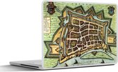 Laptop sticker - 10.1 inch - Plattegrond - Vintage - Venlo - 25x18cm - Laptopstickers - Laptop skin - Cover