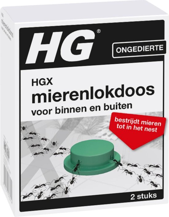 HGX mierenlokdoos - 2 stuks - effectieve bestrijdingsmiddel - binnen en buiten geschikt