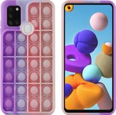 iMoshion Pop It Fidget Toy - Pop It hoesje voor de Samsung Galaxy A21s - Multicolor