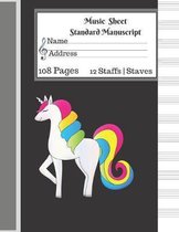 Music Sheet Standard Manuscript -108 Pages 12 Staffs - Staves