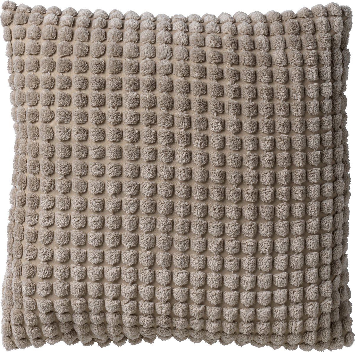 Dutch Decor ROME - kussenhoes 45x45 cm - effen kleur - 3D-structuur - Pumice Stone - beige - met rits - zonder binnenkussen Lichtbeige