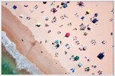 JUNIQE - Poster met kunststof lijst Strand van bovenaf -20x30 /Ivoor