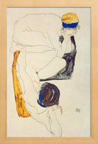 JUNIQE - Poster in houten lijst Schiele - Two Lying Figures -40x60