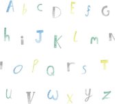 Dutch Wallcoverings - Make Believe Alphabet blauw/groen