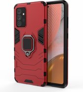Ring KickStand Back Cover - Samsung Galaxy A72 Hoesje - Rood