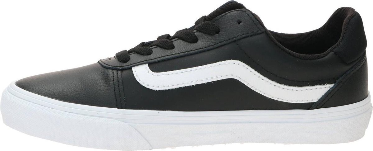 vans black white leather