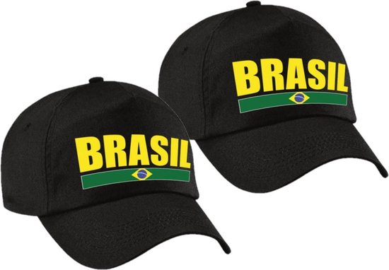 4x pièces casquette de supporters du Brésil noir pour femmes et hommes -  casquette de... | bol.com